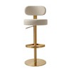 TOV Furniture Primrose Textured Performance Fabric Adjustable Stool in Cream - 3 of 4
