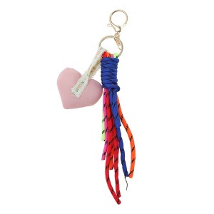 Unique Bargains Hearts Tassels Handbag Charm 1 Pc - 1 of 4