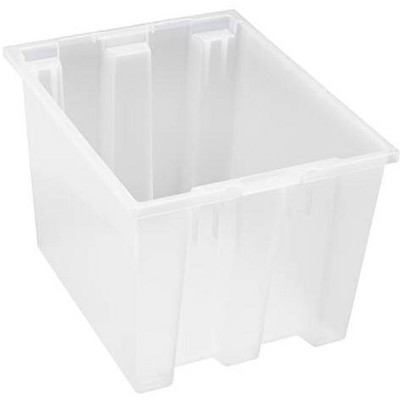 Quantum Storage Systems Stack And Nest Tote, 19-1/2"W X 15-1/2"D X 13"H, Heavy Duty, 1.70 Cu. Ft. Capacity