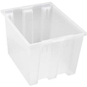 Quantum Storage Systems Stack And Nest Tote, 19-1/2"W X 15-1/2"D X 13"H, Heavy Duty, 1.70 Cu. Ft. Capacity - 1 of 2