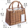 Straw Beach Bags For Women Summer Clutch Rattan Woven Wicker Purse Crochet Tote - 4 of 4