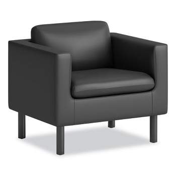 HON Parkwyn Series Club Chair, 33" x 26.75" x 29", Black Seat, Black Back, Black Base