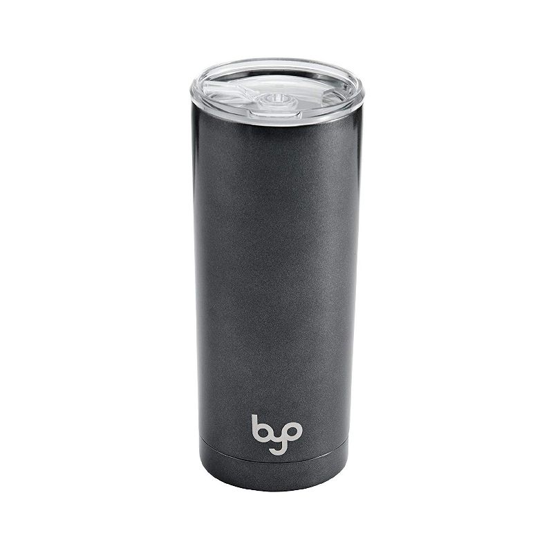 BYO 5212988 Drinking Tumbler - Double Wall Stainless Steel Vacuum Insulated BPA Free For Hot & Cold Beverages 20 Oz, Metallic Gunmetal, 1 of 6