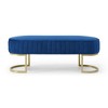 CAVINAS Modern 48" Ottoman Bench with Gold Metal Legs,Upholstered Oval Storage Ottoman for Living Room - 3 of 4