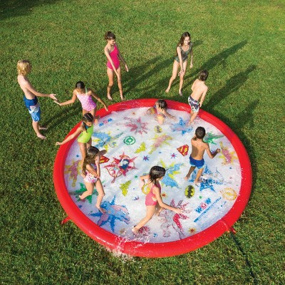 WOW Kids' 12' DC Heros Splash Pad 360 Degree Sprinkler Ring