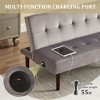 JUJABU Modern Fashion Sofa Bed with Adjustable Backrest and Charging Port, Suitable for Living Room, Bedroom - 4 of 4