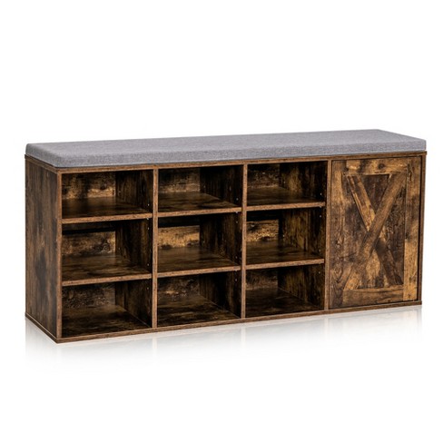 Tv stand discount with shoe storage