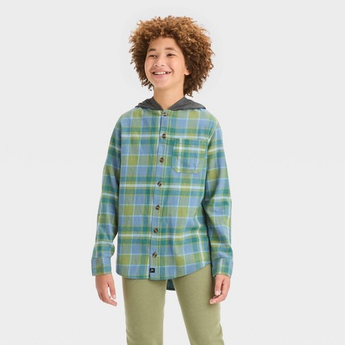 Girls' Long Sleeve Button-down Henley T-shirt - Art Class™ Teal Blue Xl :  Target