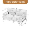 Modern Loveseat Sofa 59" Sofa Couch 2-Seater Sofa with Flexible USB Ports , Unique Cylindrical Armrests - Leovsnove - 3 of 4