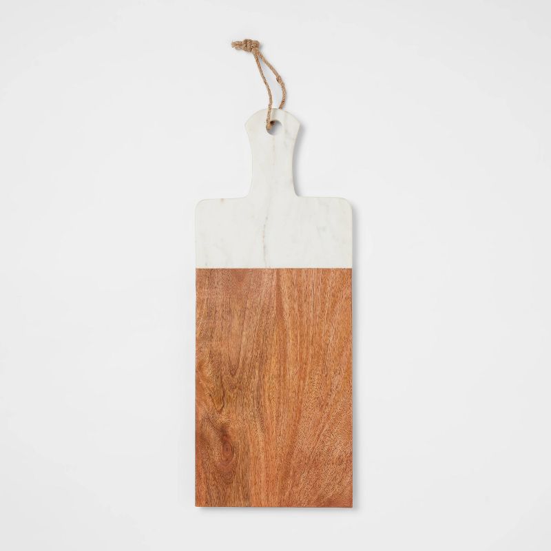 20&#34; x 8&#34; Marble and Wood Serving Board - Threshold&#8482;, 4 of 7