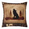 Set of 4 Vintage Bear Throw Pillow Covers,Cabin Deer Hunting Cushion Case for Home Living Room Decor - 4 of 4