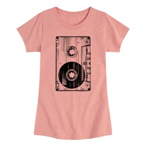 Girls' - Instant Message - Big Cassette Tape Fitted Short Sleeve Graphic T-Shirt - 1 of 4
