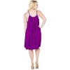 LA LEELA Women's Vacay Holiday Beach Summer Beachwear Sleeveless Casual Dress Spaghetti Strap Sleepwear Slip Chemise - 2 of 3