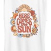 Women's - The Beatles - Here Comes The Sun Retro Flowers Short Sleeve Graphic T-Shirt - 2 of 4