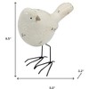 HomeRoots Set of Three Black and White Fabric Bird Statue Tabletop Sculpture - 3 of 4