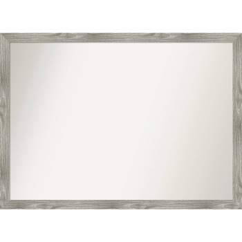 41" x 30" Non-Beveled Dove Gray Wash Square Wall Mirror - Amanti Art