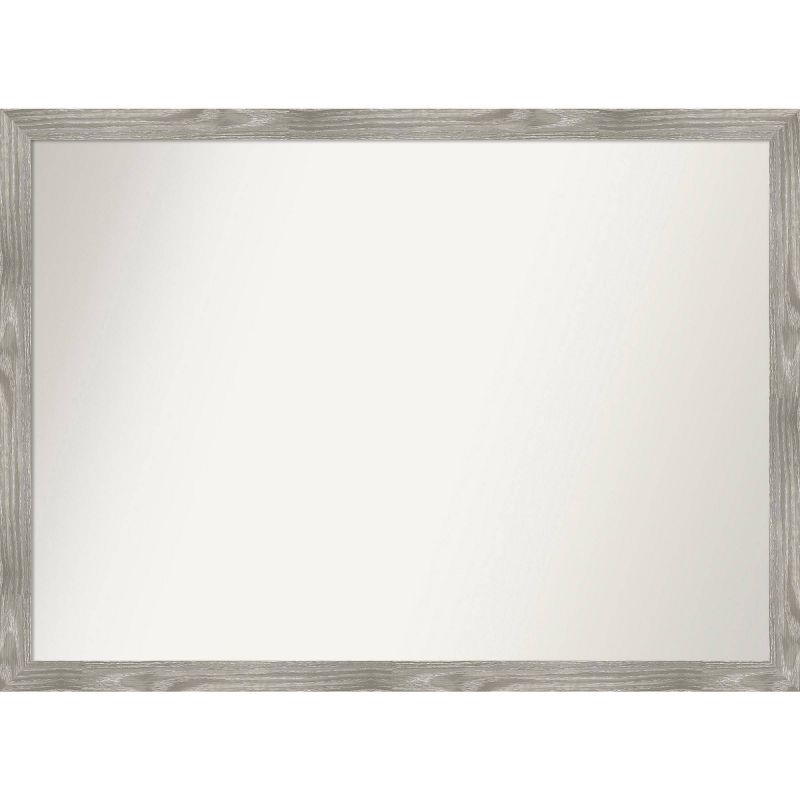 41&#34; x 30&#34; Non-Beveled Dove Gray Wash Square Wall Mirror - Amanti Art, 1 of 10