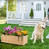 Tangkula Outdoor Wooden Planter Box Folding Raised Garden Plant Container w/ Drainage Hole - 2 of 4