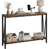 Acekool Industrial Console Table with V-Design, 2-Tier Entryway Sofa Table for Living Room & Hallway, Space-Saving Storage - 2 of 4