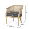 Akoasm Modern Rubber Wood Accent Chair For Living Room & Bedroom-Charcoal - 2 of 4