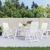 vidaXL Highback Chair Cushions 4 pcs Melange Cream 47.2"x19.7"x1.6" Fabric - 4 of 4