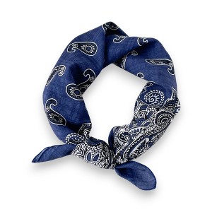 Anna-Kaci Cotton Paisley Print Bandana Scarf Square Neck Head Wrap - 22.8IN×22.8IN - 1 of 4