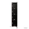 Decorative Storage Cabinets with Aluminum Strip Lamp, Side Cabinet with Adjustable Shelves for Living Room, Bedroom - The Pop Home - 3 of 4