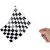 Blue Panda 50 Pack Handheld Checkered Racing Stick Flag for Race Car Party Favors & Decorations, 8.2 x 12 in - 2 of 4