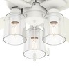 Hunter 52" Pelston Lighted Ceiling Fan Matte Black Finish with Integrated LED and Pull Chain Control for Damp Rated Indoor Spaces - 3 of 4