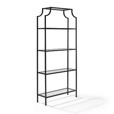 80" Aimee Glass Etagere Oil Rubbed Bronze - Crosley