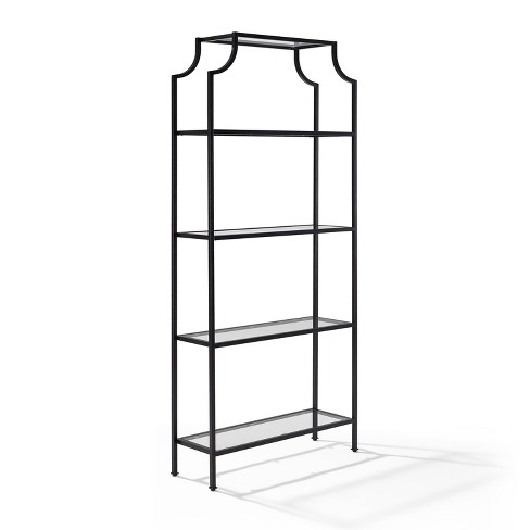 80 Aimee Glass Etagere Oil Rubbed Bronze - Crosley