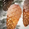 Pearlescent Pinecone Ornaments Multicolor 5"H Glass Set of 3 - 2 of 3