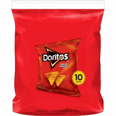 Doritos Nacho Cheese Flavored Tortilla Chips - 10ct