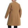 Agnes Orinda Women's Plus Size Trendy Elegant V Neck Single Breasted Long Fleece Overcoats - 4 of 4