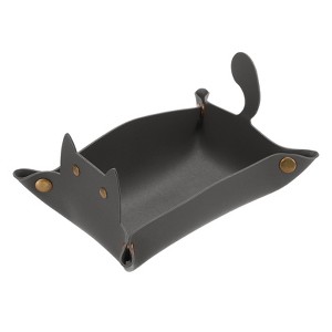 Unique Bargains Foldable Desk Organizing Key Coin Cat Design Jewelry Storage Tray 7.7" x 5.1" x 4" - 1 of 4
