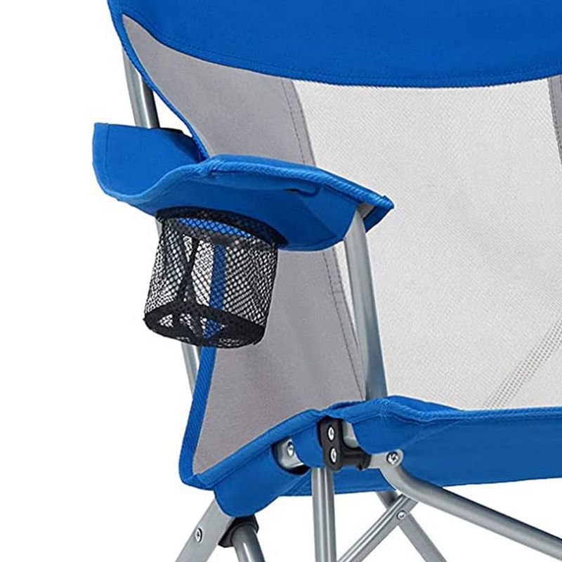 KingCamp Padded Outdoor Folding Lounge Chair Swiveling Cupholder, Side Pocket, and Carry Bag for Camping, Sporting Events, and Tailgating, 6 of 9