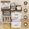 Lateral File Cabinet with 3 Drawers, Large Wood Storage Cabinet Printer Stand - 3 of 4