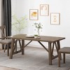 XIYUYE Dining Table Modern Rectangle Dining Table with Wooden Legs for Kitchen - 2 of 4