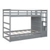 NicBex Twin Over Twin Bunk Bed with Trundle and Storage Drawers,Loft Bed with Ladder and Converts to 3 Beds,Noise Reduced Bunk Beds for Bedroom - 2 of 4