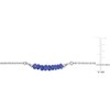 EVERLY JEWELRY | Sterling Silver 1/2ct TGW Blue Sapphire Bead Bar Necklace, 16.5 inc + 2 inc - 2 of 4