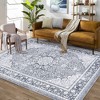 Vintage Area Rug Machine Washable Oriental Distressed Carpet Rug Retro Medallion Stain Resistant Non-Slip Accent Rug - 2 of 4