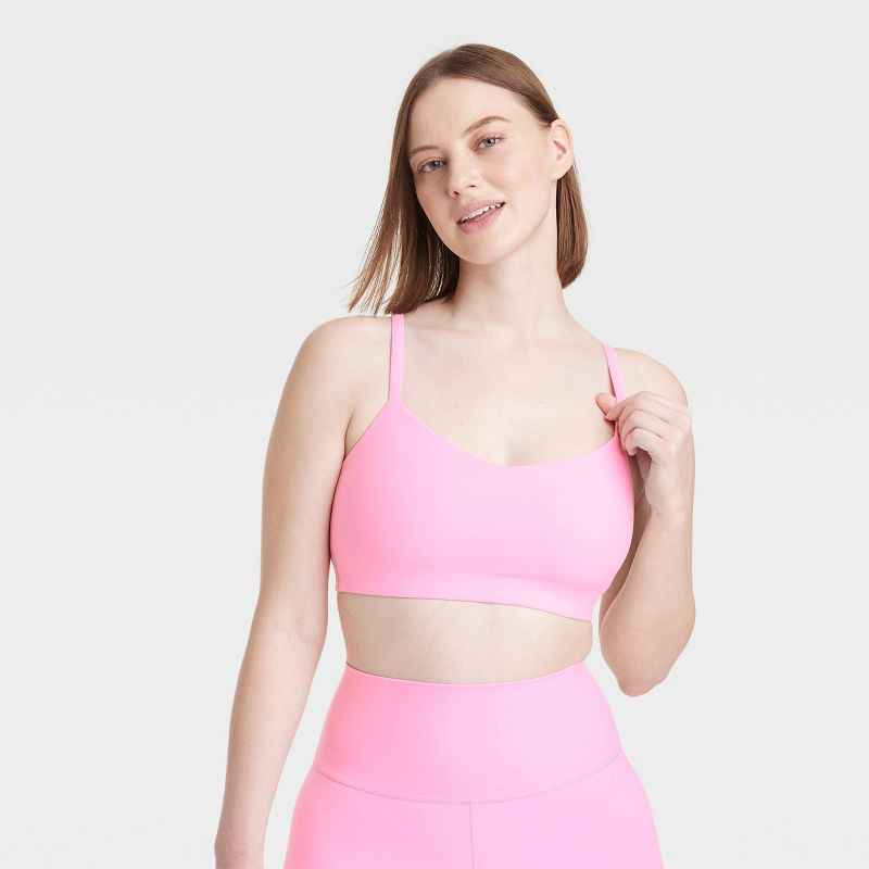 Women's Everyday Soft Light Support Strappy Sports Bra - All In Motion™, 4 of 9