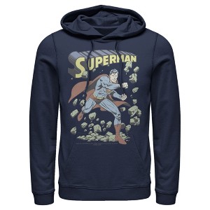 Men's Superman Hero Smash Barriers Pull Over Hoodie - 1 of 3