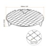 Unique Bargains Stainless Steel Round Cross Wire Barbecue Grill with Legs - 2 of 4