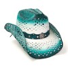 Western Express Straw Western Hat with Aqua Trim - 2 of 4