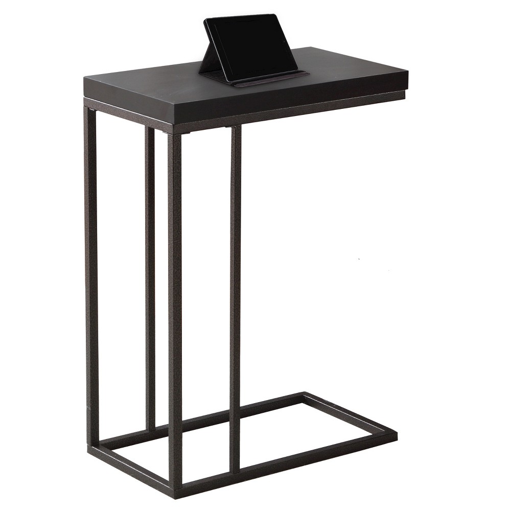 Photos - Coffee Table C Shape Metal Accent Table Dark Cappuccino - EveryRoom