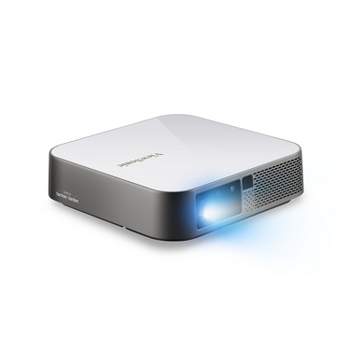 ViewSonic M2e 1080p Portable Projector with 400 ANSI Lumens, H/V Keystone, Auto Focus, Harman Kardon Bluetooth Speakers, HDMI, USB C, 16GB Storage,