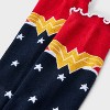 Women's Wonder Woman Lettuce Edge Americana Knee High Socks - Red/White/Navy 4-10: Polyester Spandex Knit - 3 of 3