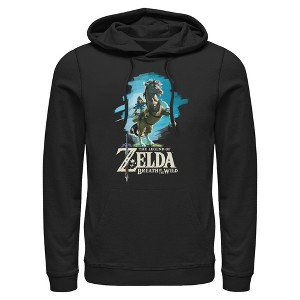 Mens Nintendo Legend of Zelda Breath of the Wild Link Epona Lightweight Hoodie - 1 of 4