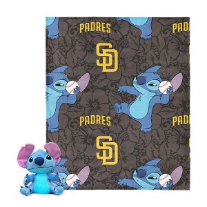 MLB Strike Stitch Hugger Pillow & Silk Touch Throw Blanket Set 40x50 Inches - 1 of 4